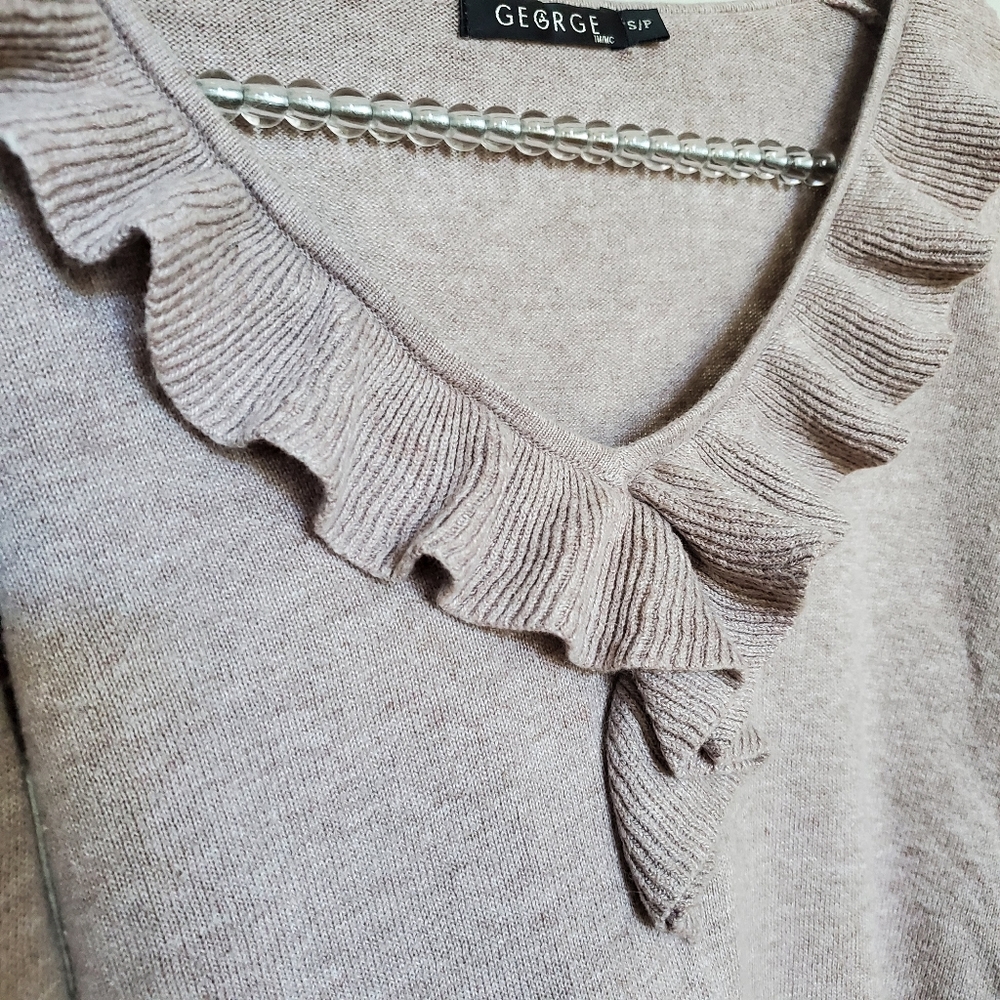 Soft Feel Ruffle Collar Sweater - Picture 3 of 5
